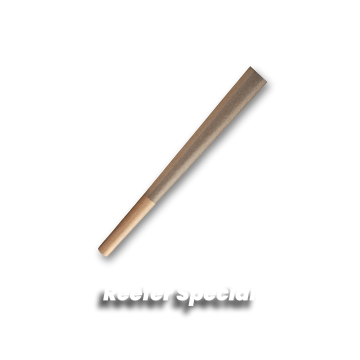 Reefer Special natural brown pre-rolled cone.