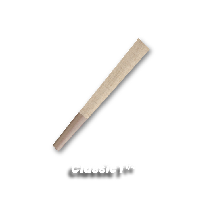 Treef-Er 1 ¼ Straight natural brown pre-rolled cone.