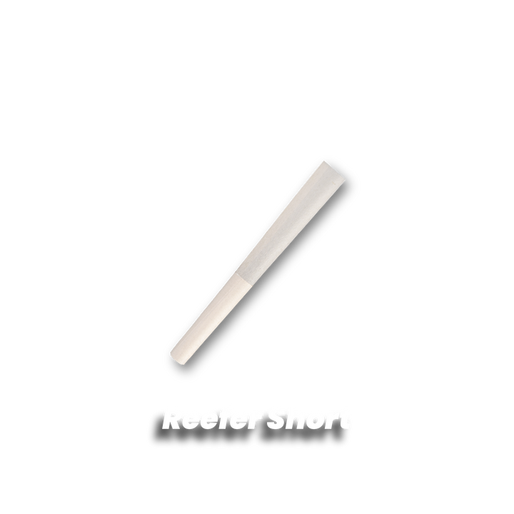 Reefer Short natural brown pre-rolled cone.